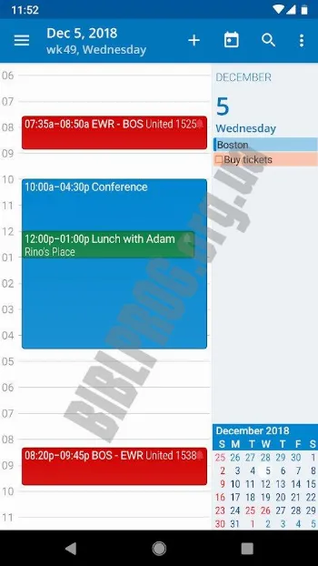 Скриншот aCalendar 2