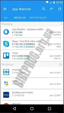 Скриншот App Watcher:‭ ‬Сheck Update 3