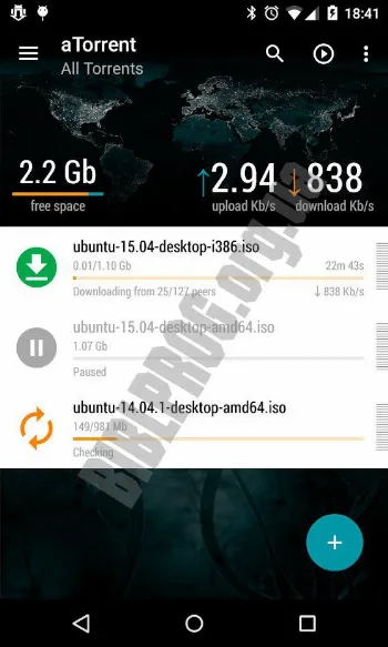 Скриншот aTorrent 3
