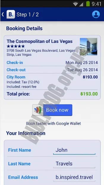 Скриншот Booking.com 1