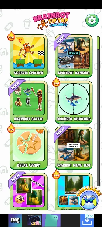 Скриншот Brainrot Tip Tap Challenge 2