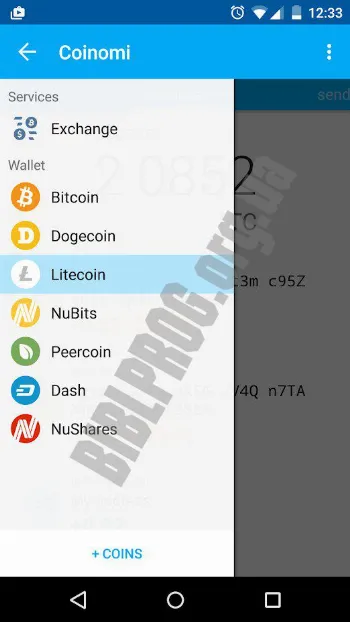 Скриншот Coinomi Wallet 1