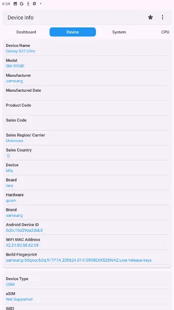 Скриншот Device Info 2