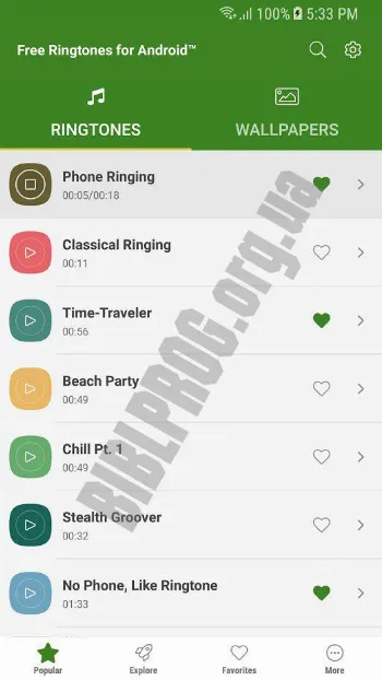 Скриншот Free Ringtones for Android 1