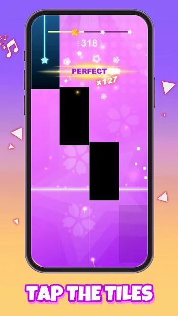 Скриншот Galaxy Piano: Scrolling Rush 1
