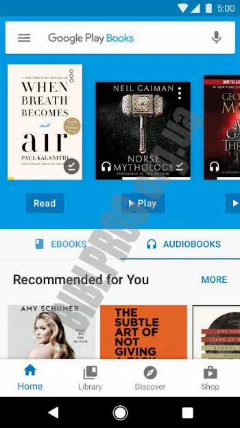 Скриншот Google Play Books 1
