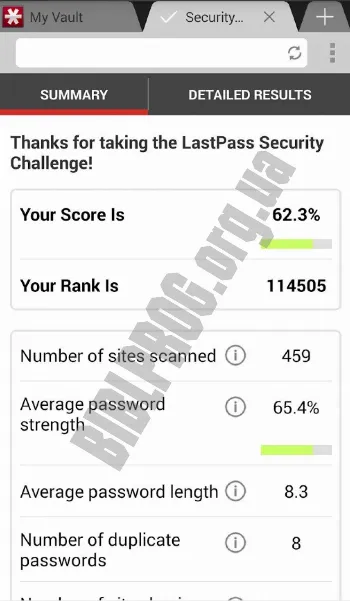 Скриншот LastPass 3