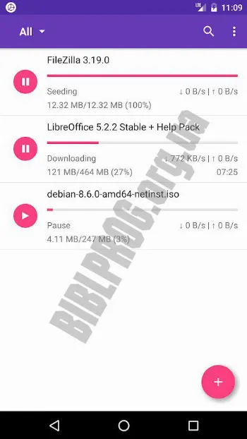 Скриншот LibreTorrent 1