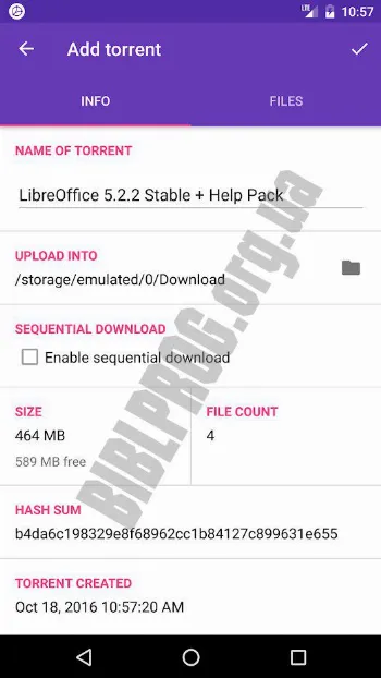 Скриншот LibreTorrent 3