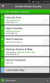 McAfee Mobile Security