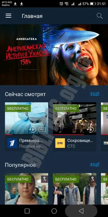Скриншот МТС ТВ 1