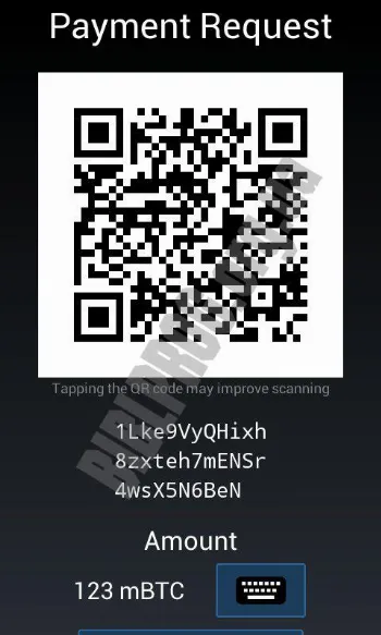 Скриншот MyCelium Bitcoin Wallet 3