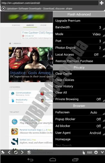 Скриншот Photon Flash Player Browser 3