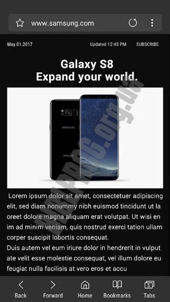 Скриншот Samsung Internet Browser 2