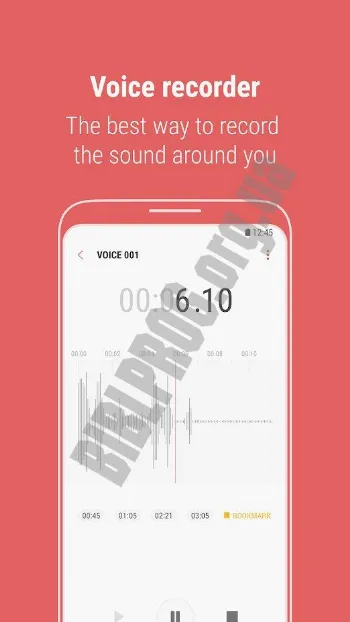 Скриншот Samsung Voice Recorder 1