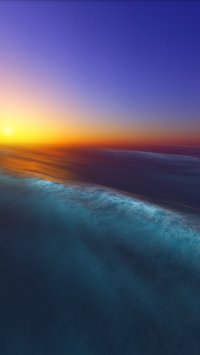 Sunset Ocean Wallpaper 3D