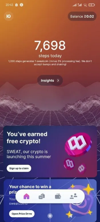 Скриншот Sweatcoin 1