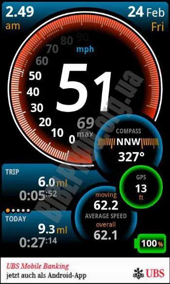 Скриншот Ulysse Speedometer 3
