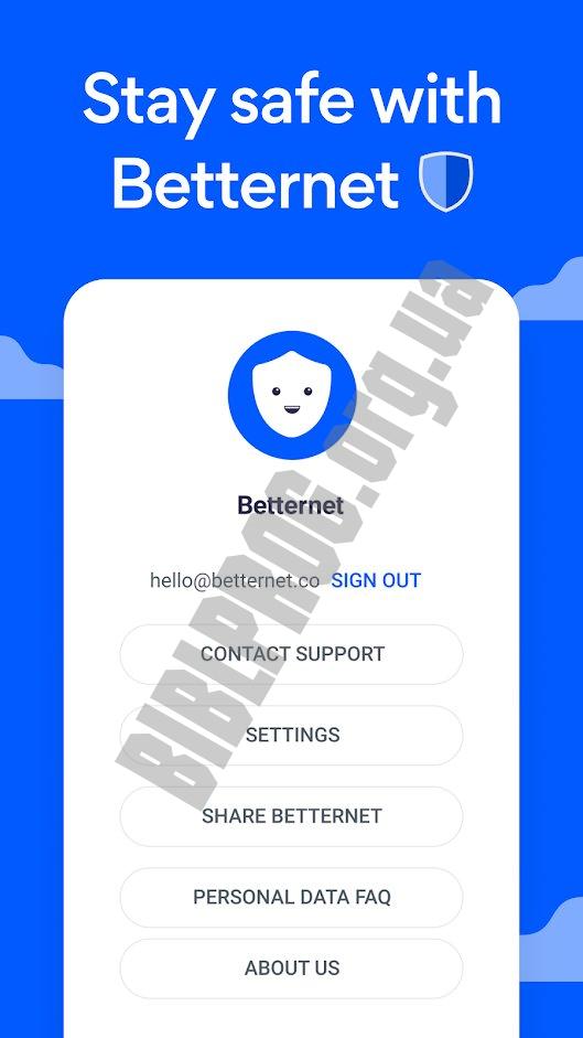 betternet vpn login