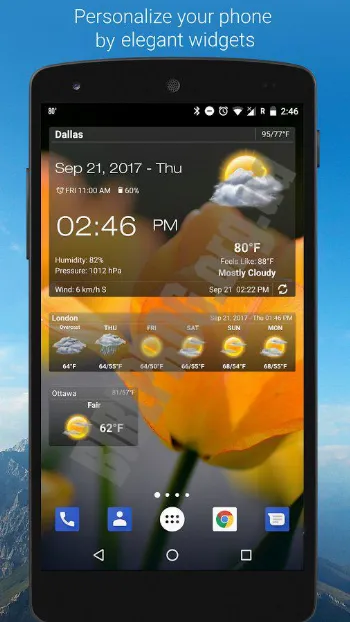 Скриншот Weather & Clock Widget 1