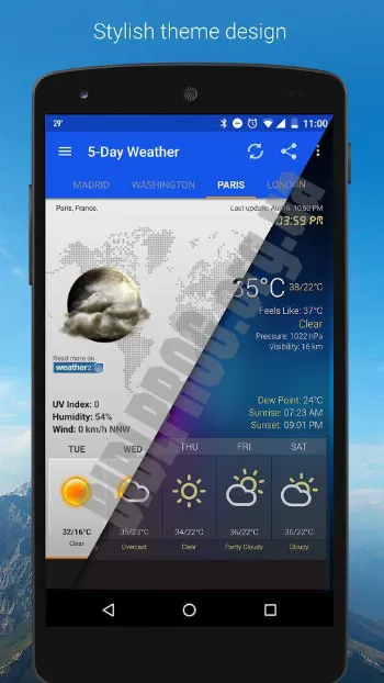 Скриншот Weather & Clock Widget 3