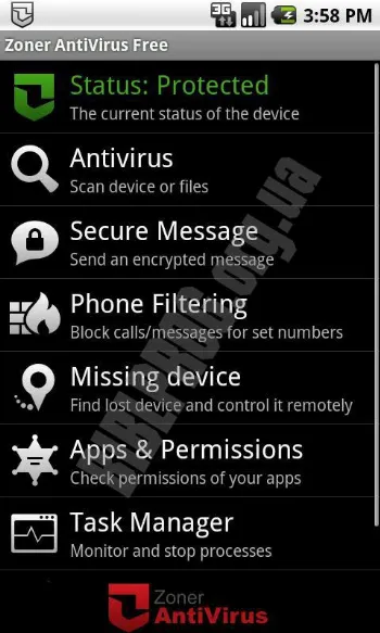 Скриншот Zoner AntiVirus 1